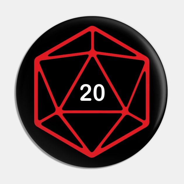 D20 Critical Role Pin by Geektastic Designs