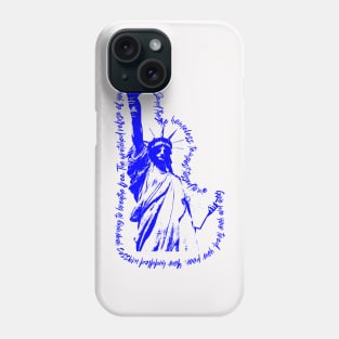 Statue of Liberty in Blue - Graphic Phone Case