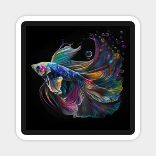 Rainbow Betta fish Magnet