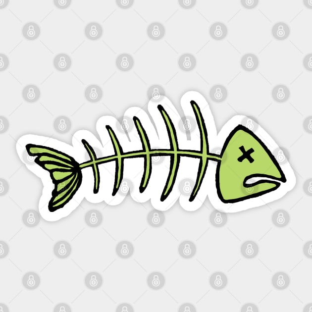 Dead Fish Skeleton - Fish Bones - Sticker