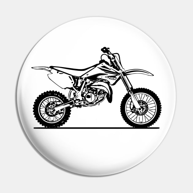 CR85 Motorcycle Sketch Art Pin by DemangDesign