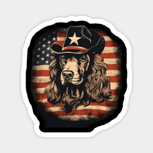 Patriotic Cocker Spaniel Magnet