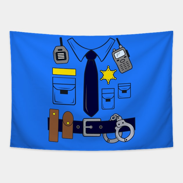 Police Cop Costume Tapestry by samshirts