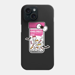 chill pills cute skull cartoon Phone Case
