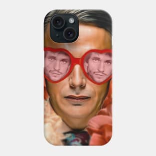 Flower Hannibal with Will Graham Heart Glasses Phone Case