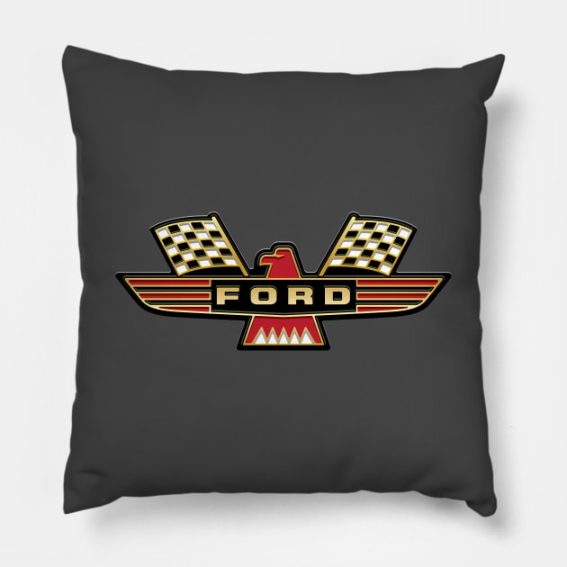 FORD EAGLE FLAG EMBLEM Pillow by BriteDesign