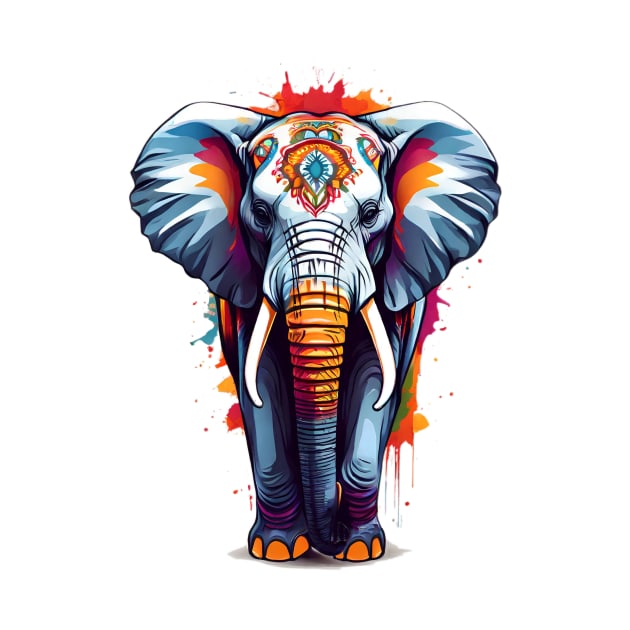 Colourful Elephant Art by Dürer Design