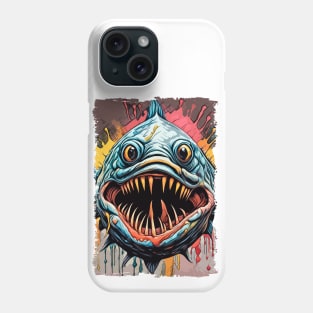 Piranha Amazon River Monster fish Abstract Fantasy Art Illustration Phone Case