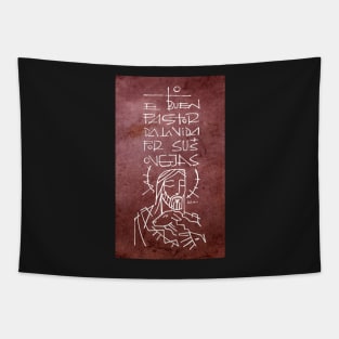 Jesus Good Shepherd illustration Tapestry