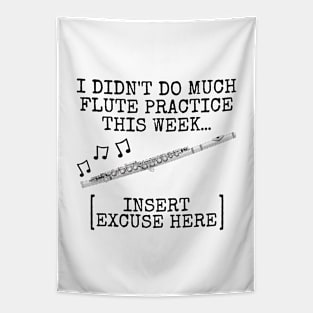 I Didn't Do Much Flute Practice, Flautist Woodwind Musician Tapestry