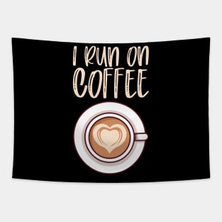 I Run On Coffee - Caffeine Lover Gift Tapestry