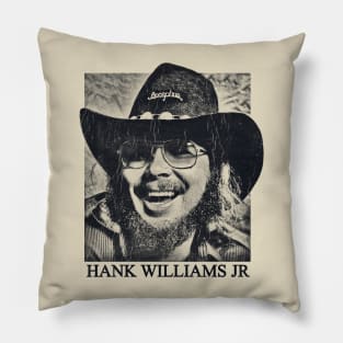 Retro vintage Hank Williams Jr Pillow