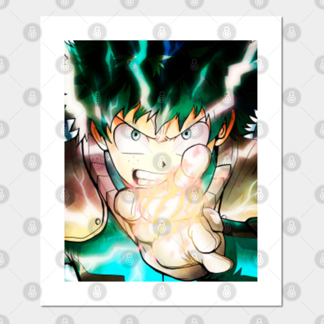 Deku Smash Deku My Hero Academia Smash One For All Affiche Et Impression D Art Teepublic Fr