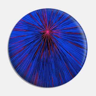 A colorful hyperdrive explosion - blue with neon red highlights version Pin