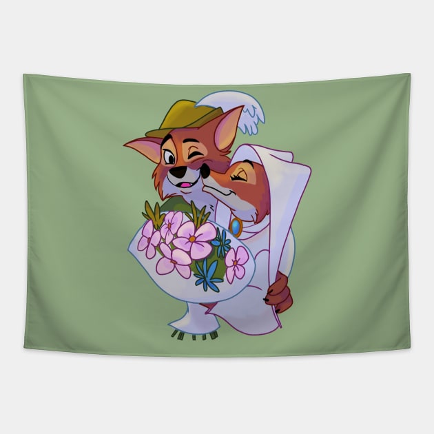 Robin Hood & Maid Marian Tapestry by SophieScruggs