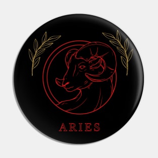 Aries Zodiac Sign Pin
