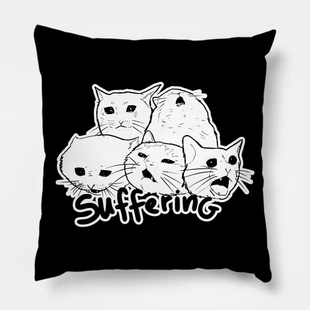 Suffering v2 Pillow by Amanda Excell