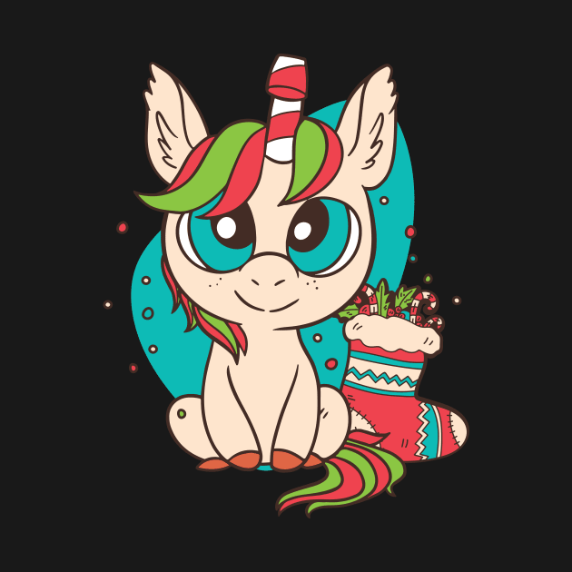 Cute Christmas Unicorn by LR_Collections