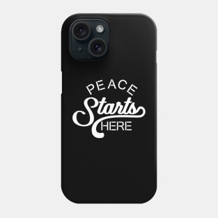 'Peace Starts Here' Radical Kindness Anti Bullying Shirt Phone Case