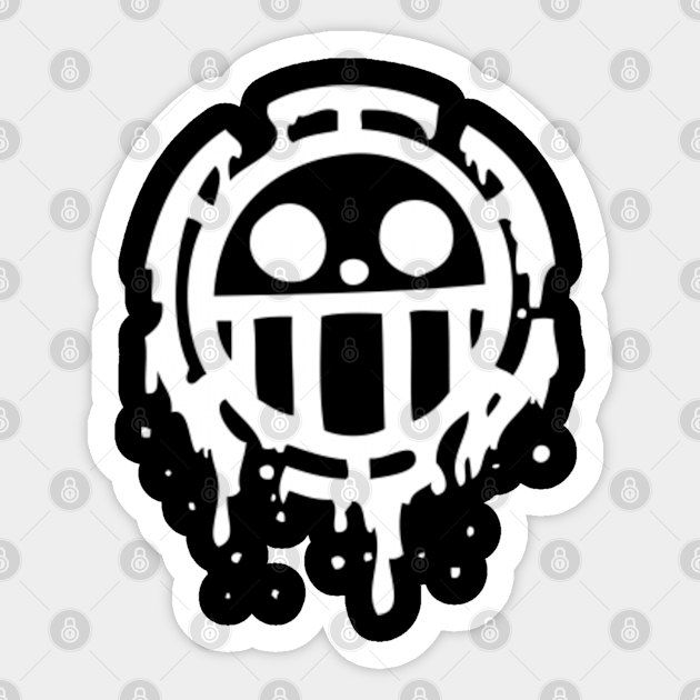 Heart Pirates Trafalgar Law One Piece Trafalgar Law Symbol Heart Pirates Sticker Teepublic