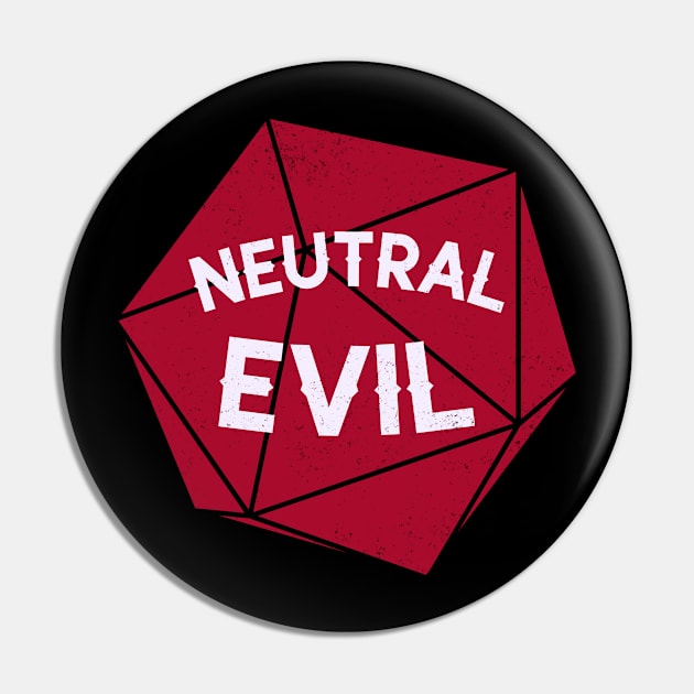 Neutral Evil D20 Pin by ArthellisCreations