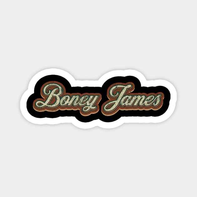 Boney James Vintage Text Magnet by Skeletownn