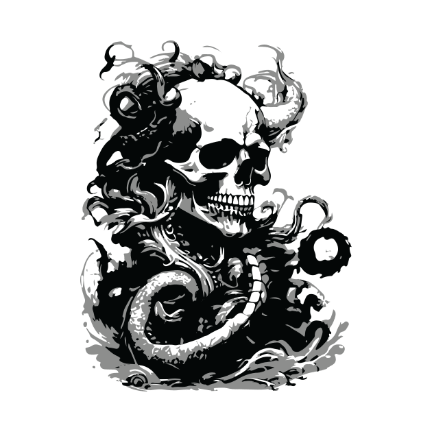 kraken skull by lkn