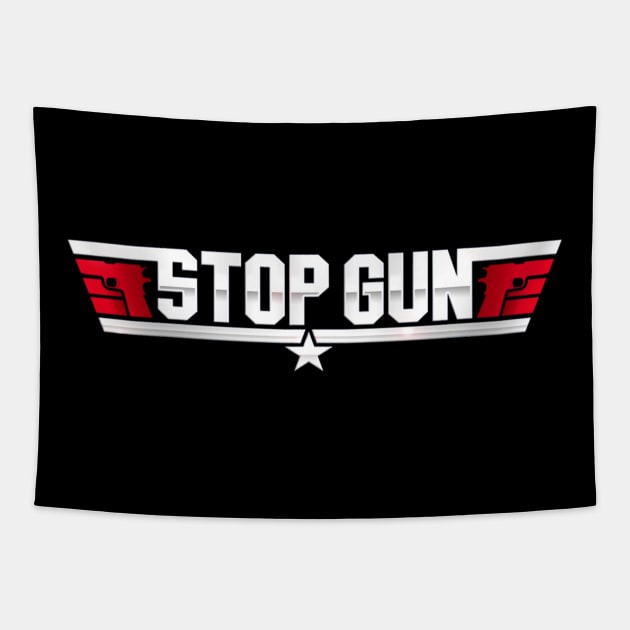 stop gun Tapestry by ratna