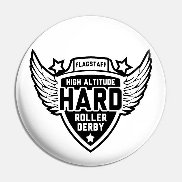 High Altitude Roller Derby Black Logo Pin by High Altitude Roller Derby 