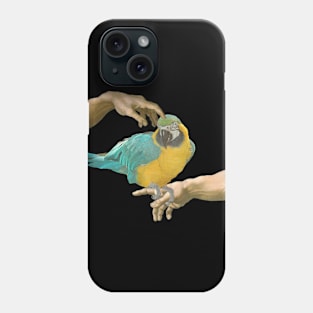 scritching a yellow macaw Phone Case