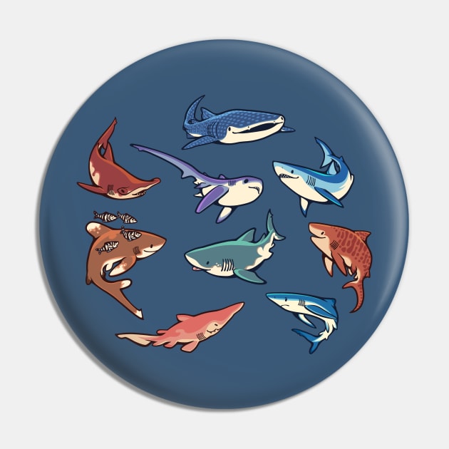 Sharks Pin by Colordrilos