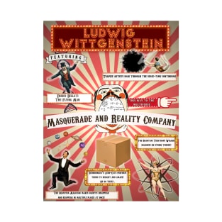 Ludwig Wittgenstein's Masquerade & Reality Company Poster T-Shirt