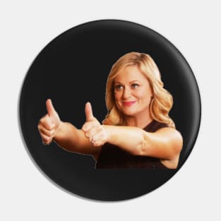 Leslie Knope Thumbs Up Pin