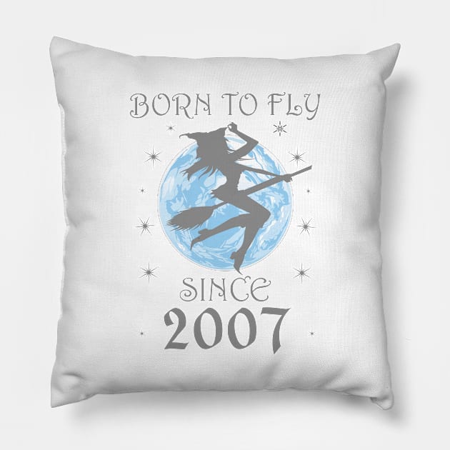 BORN TO FLY SINCE 1931 WITCHCRAFT T-SHIRT | WICCA BIRTHDAY WITCH GIFT Pillow by Chameleon Living