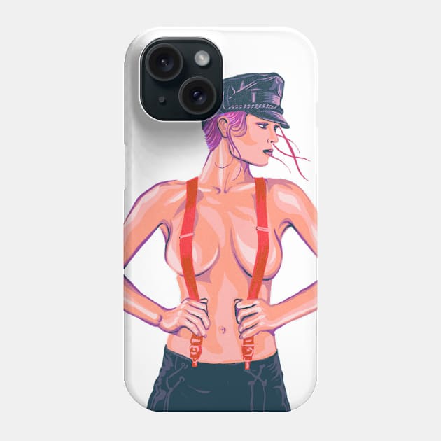 Girl Suspenders Phone Case by ConradGarner