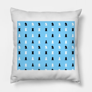 Blue Chess Pattern Pillow