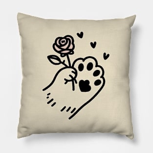 Cat and Rose <3 Pillow