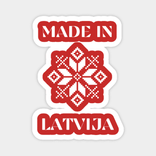 Latvian made in Latvia winter snowflake Magnet