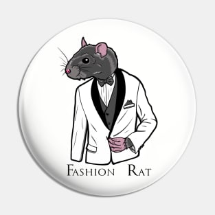 Fashion Rat in a Suit Pin