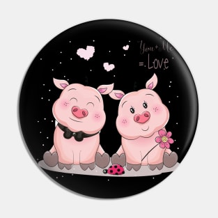 you me love pig Pin