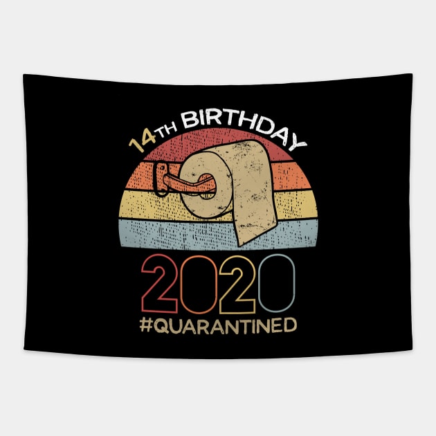 14th Birthday 2020 Quarantined Social Distancing Funny Quarantine Tapestry by DragonTees