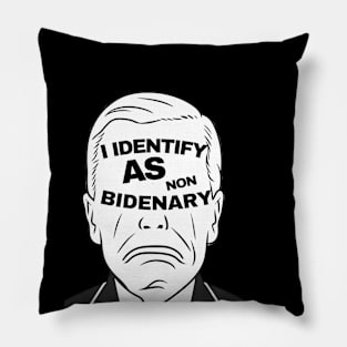 I identify as non Bidenary (v3) Pillow