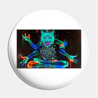 Psychedelic Kitty Cat Pin