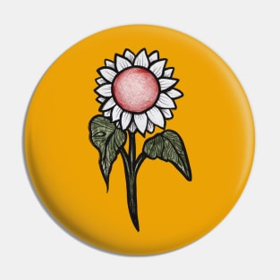 Sunflower Floral Design Pin