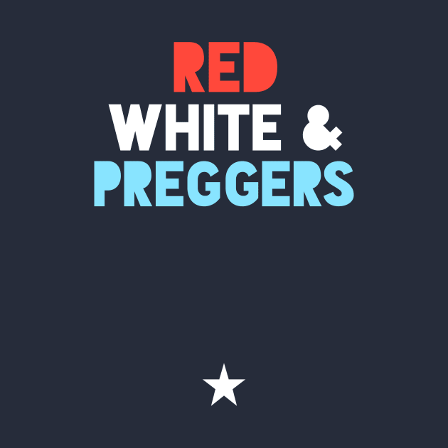 Red White & Preggers July 4th by PodDesignShop