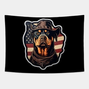 Rottweiler 4th of July Tapestry