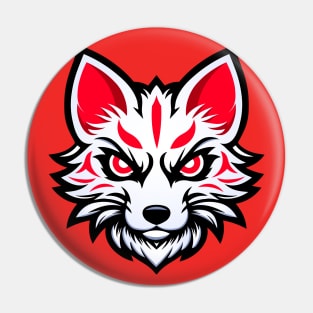 Kitsune, japanese icon, magical fox, aesthetic Pin