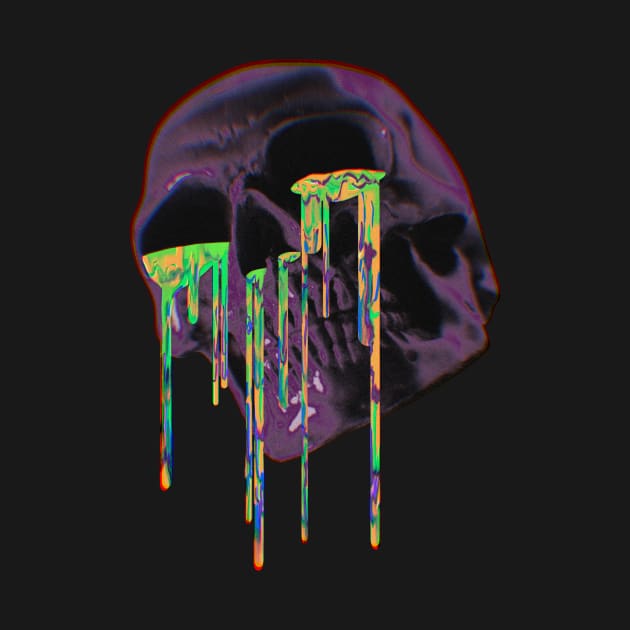 Drippy Skull Art by Riel