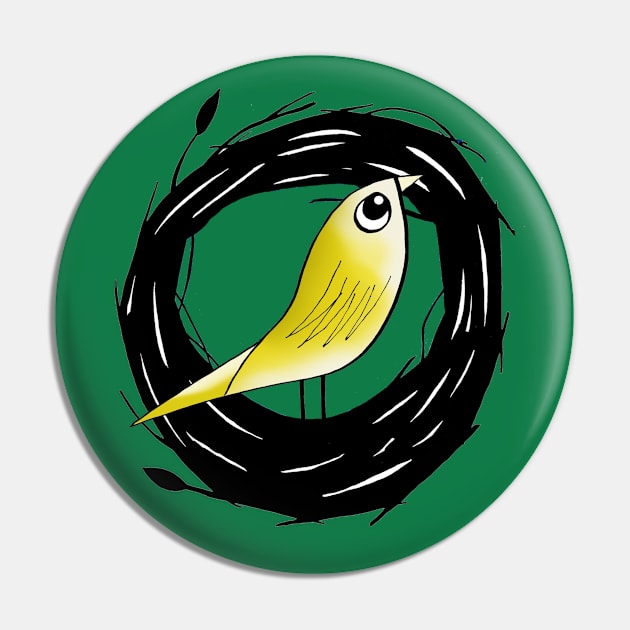 Yellow Bird Pin by Scratch