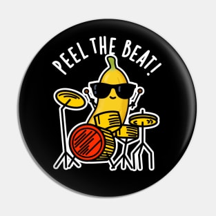 Peel The Beat Cute Banana Drummer Pun Pin